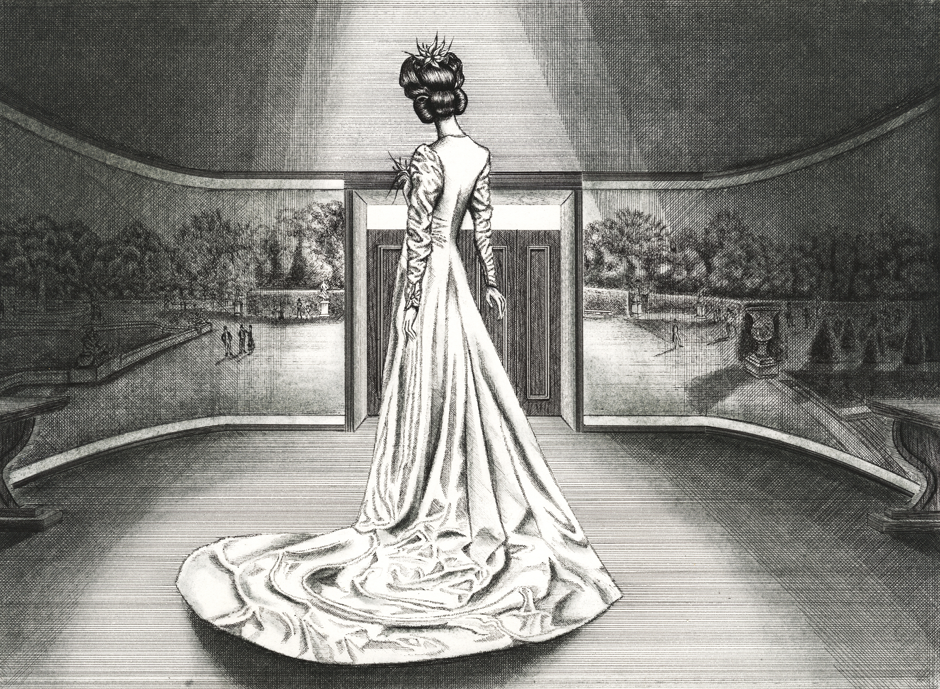 Invitation artwork for the 2022 Met Gala, In America: An Anthology of Fashion